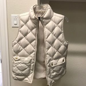 J. crew puffy vest ivory
